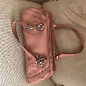 Baby pink Cole Haan Leather satchel purse in excellent condition.